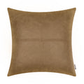 BRAWARM Faux Leather Throw Pillow Covers 16 X 16 Inches, Black Leather Pillow Cover, Hand Stitched Leather Decorative Pillow Cover for Couch Sofa Bed Living Room Home Garden