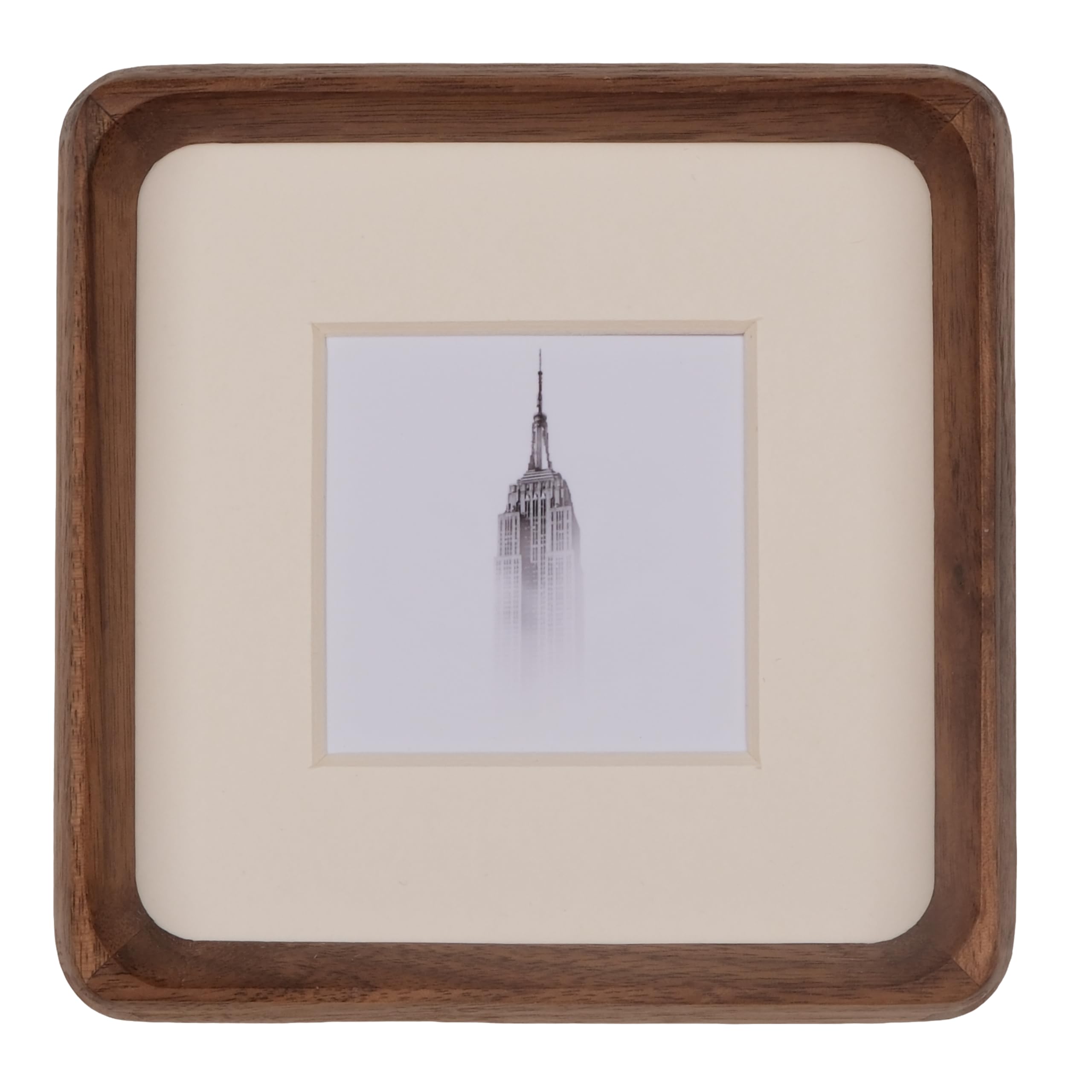 Mini Wood Picture Frame,Small Picture Frames 2x3 with Tiny Mat | Cute Polaroid Picture Frame,Teak Solid Natural Wood Tiny Photo Frame, Tabletop and Wall Mounting