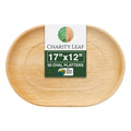 Charity Leaf Disposable Palm Leaf 17" x 12" Trays (10 pieces) Bamboo Like Serving Platters, Disposable Boards, Eco-Friendly Dinnerware For Weddings, Catering, Events