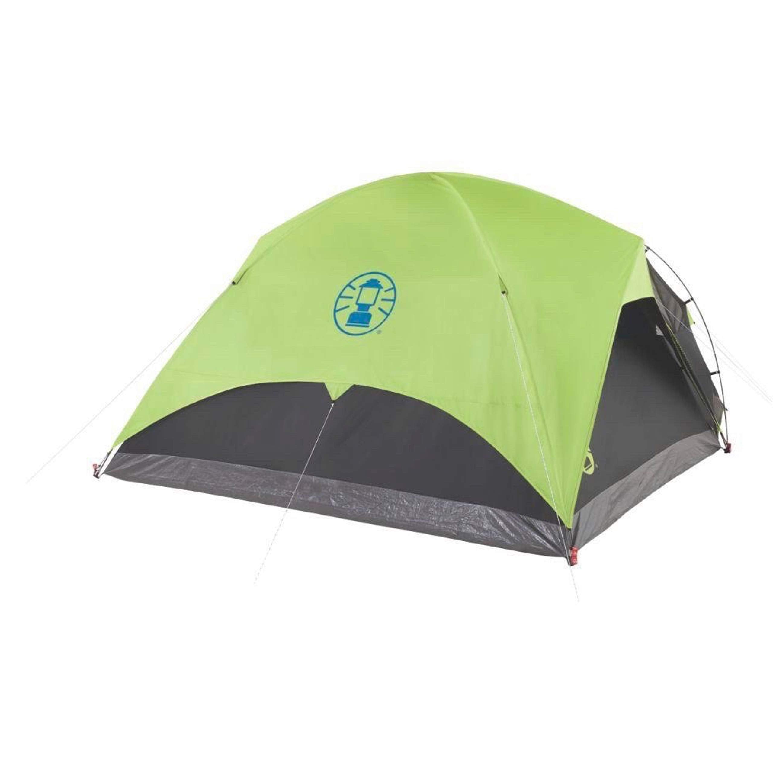 Coleman Carlsbad Dark Room Tent with Screened Porch, 4/6 Person Tent Blocks 90% of Sunlight to Keep Inside Cool, Weatherproof Shelter with Easy Setup