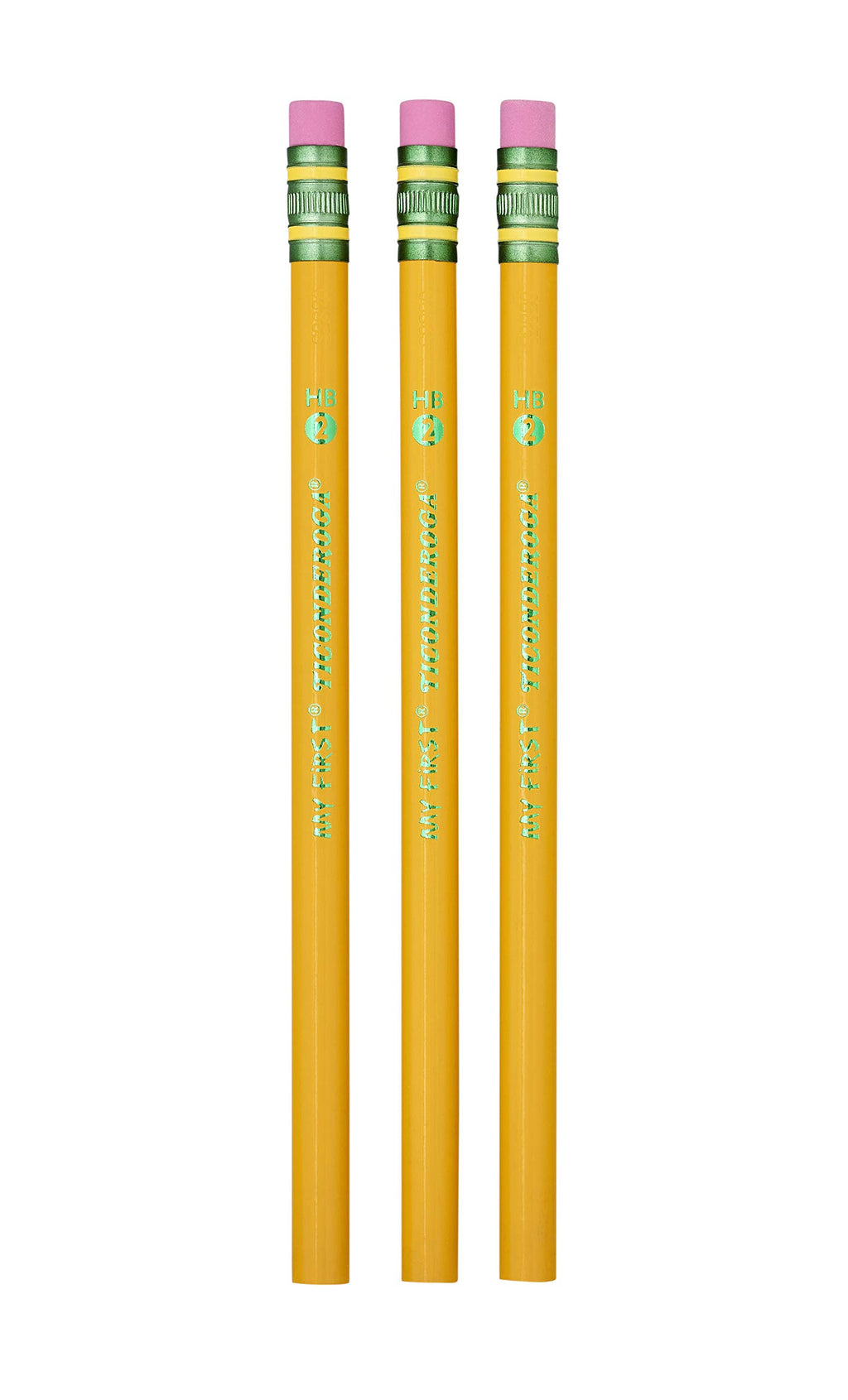 Ticonderoga My First Wood-Cased Pencils, #2 HB Soft, With Eraser, Yellow (X3336) (Pack of 6, 216 Count Total)