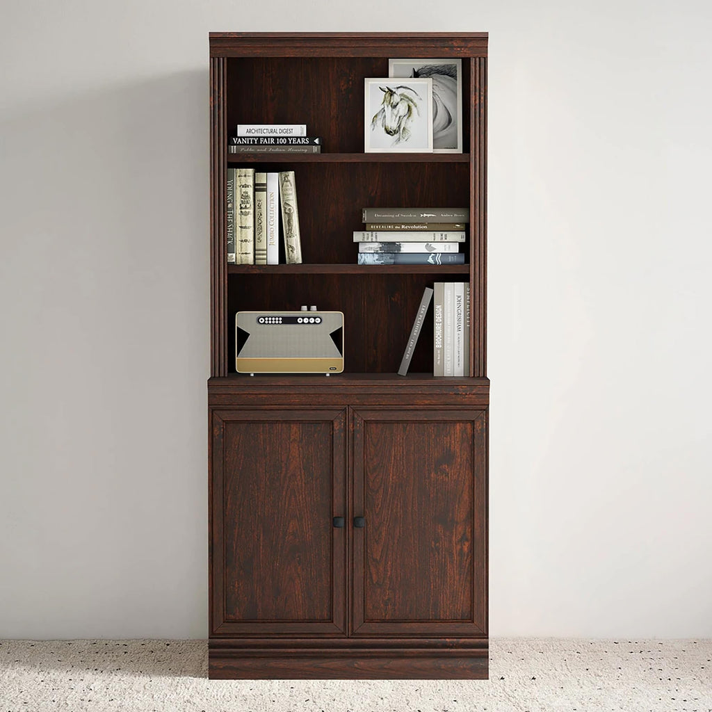 JAHRSTIM Halston Bookshelf, 5-Tier Tall Deep Storage Shelf, Adjustable Open Shelving Unit Closet Organizer and Storage for Living Room Home Office Bedroom, Modular Deep Bookcase Bookshelves