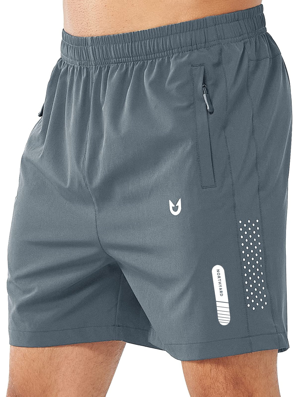 NORTHYARD Men's Athletic Running Shorts Gym Workout 7"/9"/5" Quick Dry Lightweight Sports Basketball Tennis 3 Zipper Pockets