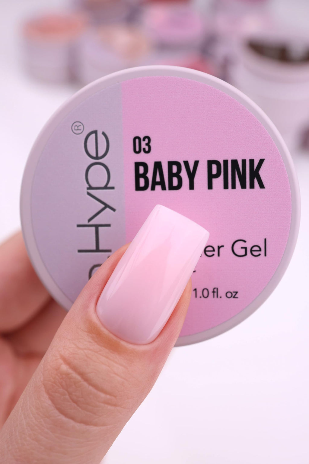 IN.HYPE UV/LED Professional Hard/Builder Gel for Nail Extension/Strengthening/Overlays File Off (Baby Pink #3)