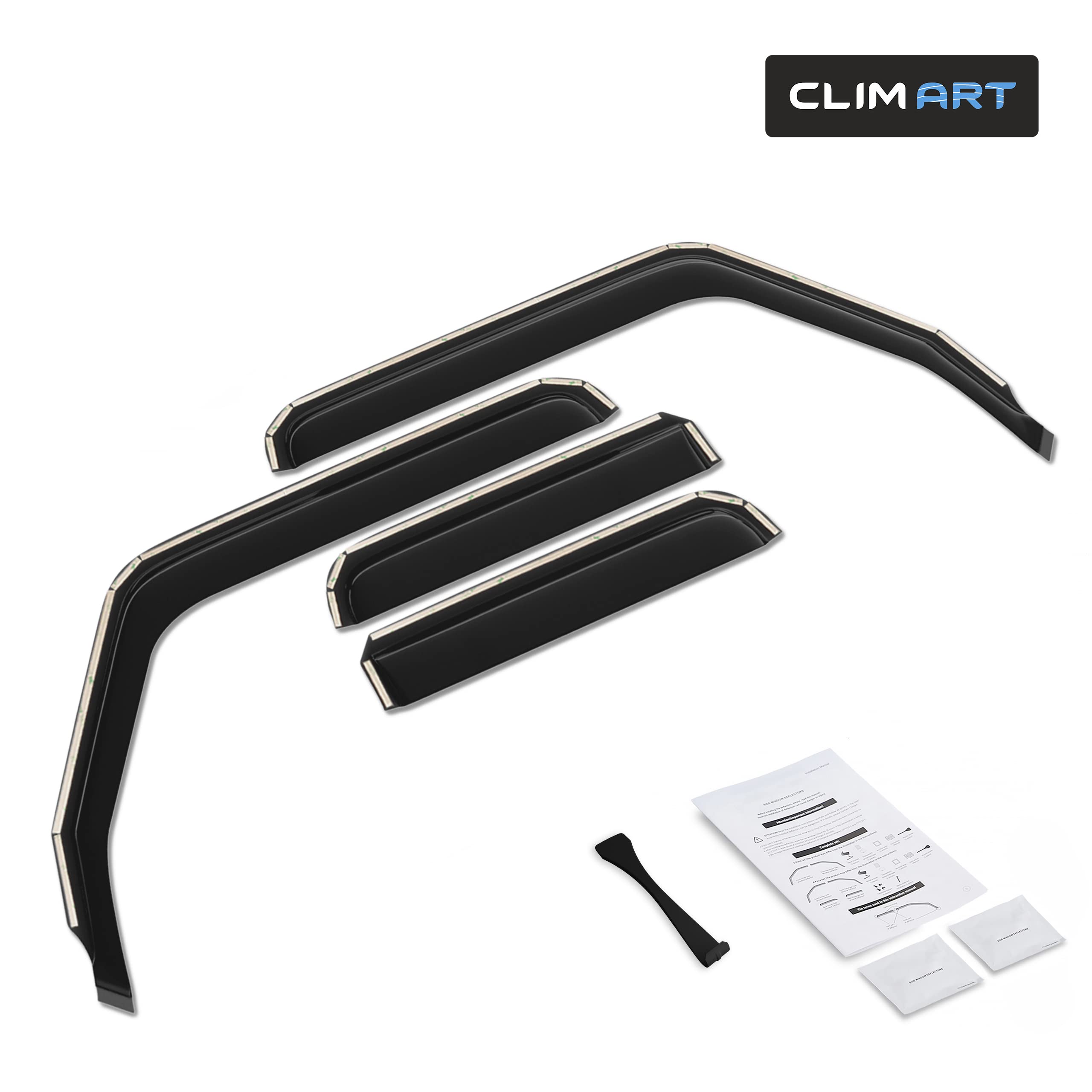 CLIM ART in-Channel Incredibly Durable Rain Guards for Honda Accord 2013-2017 Sedan, Original Window Deflectors, Vent Window Visors, Vent Deflector, 4 pcs. - 613274