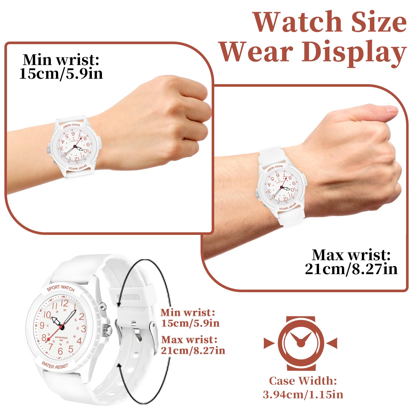 PROKING Waterproof Nurse Watch for Medical Professionals Students Women Men, Night Light, 12/24 Hour Military Time Easy to Read Dial, Second Hand Watch for Nursing Day Gifts