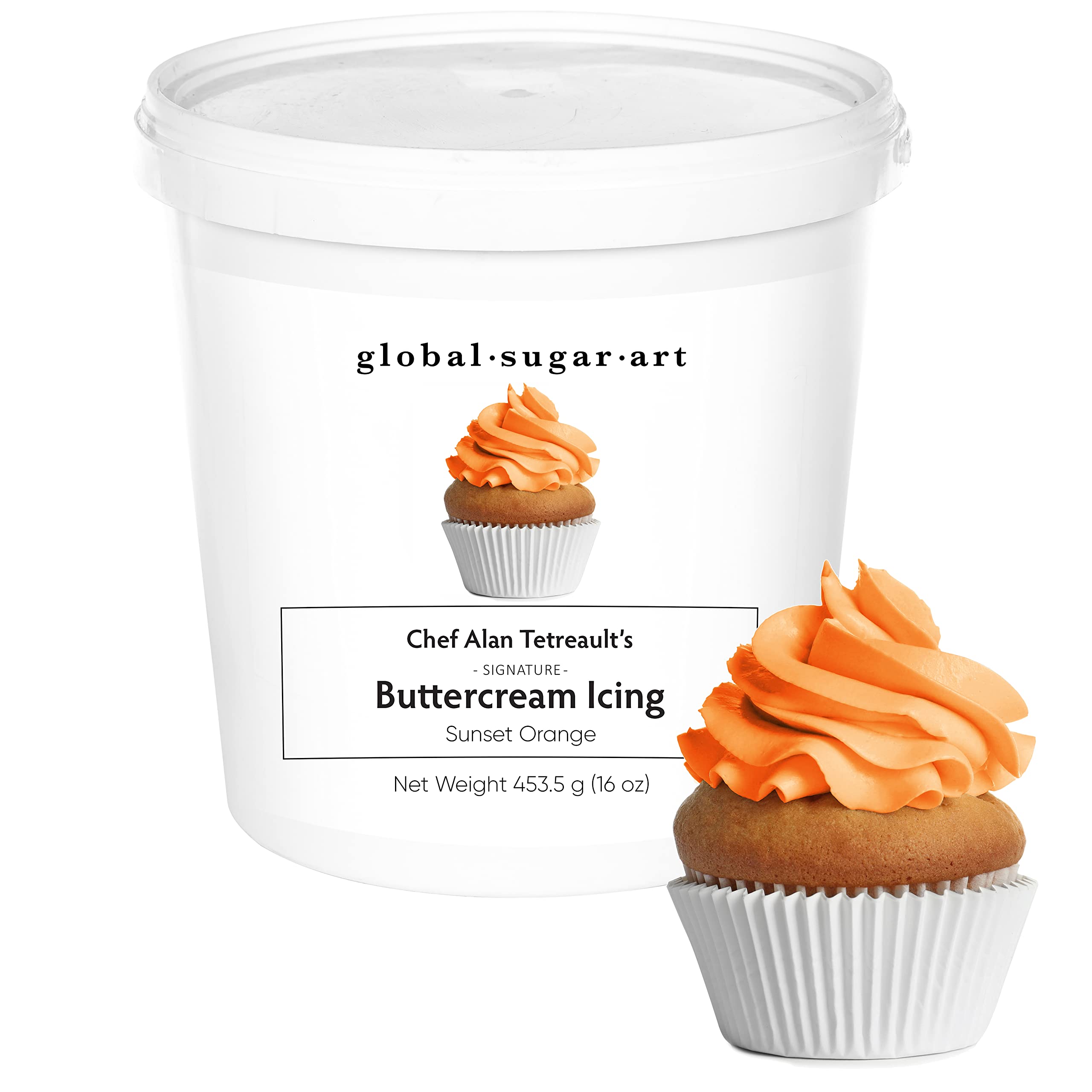 Black Buttercream Frosting for Cake Decorating – Firm Icing for Cakes & Cupcakes, 3 Pound Tub by Global Sugar Art/Chef Alan Tetreault (Midnight Black, 3 Pound)