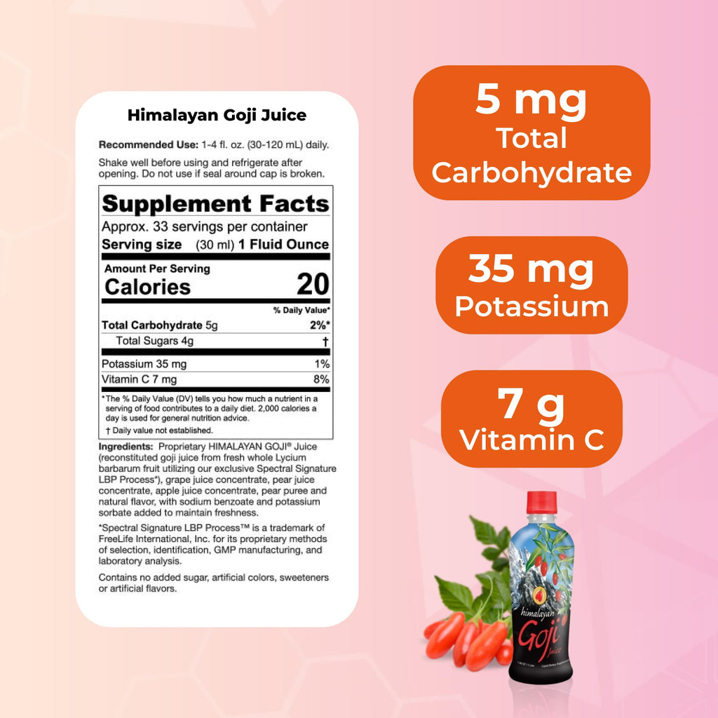 Youngevity Himalayan Goji Berry Juice – Premium Quality 100% Natural Goji Juice – Vitamin and Antioxidant Rich Superfruit Supplement – No Added Sugar, Flavours, Additives (1 Liter) (Pack of 1)