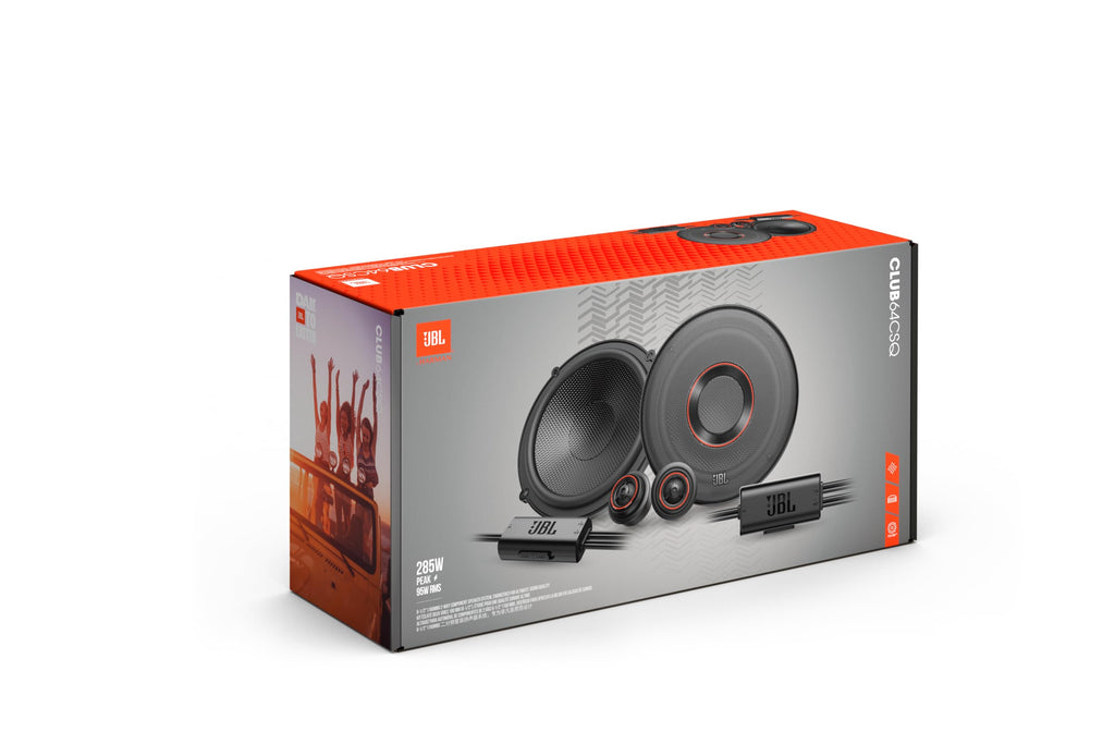 JBL Club 34F - 3-1/2" (87mm) Two-Way Car Speaker, 75 Watts Peak, 25 Watts RMS, Sensitivity (@ 2.83V): 89dB, Frequency Response: 90Hz – 20kHz, Nominal Impedance: 3.0 ohms
