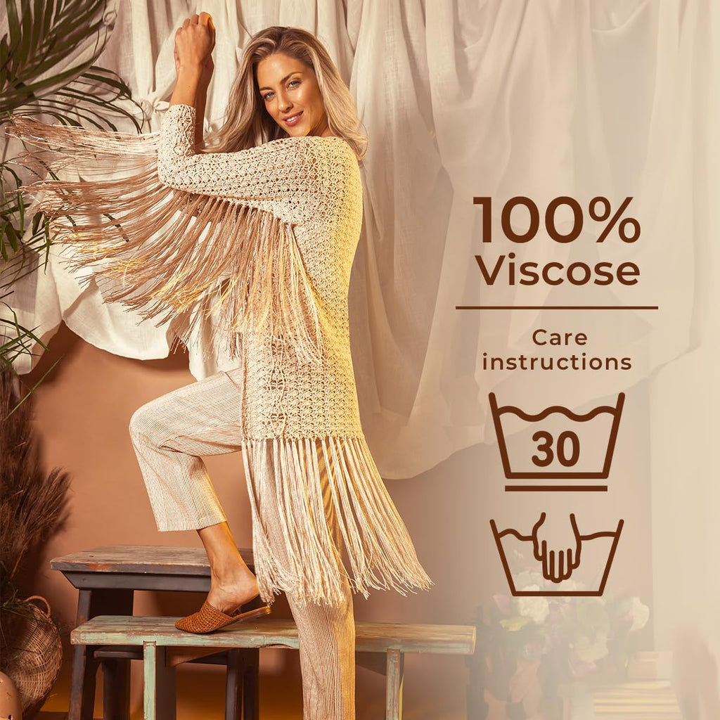 CIRCULO Encanto Slim Roll Yarn 100% Viscose - Luxury & Shine - Sport Weight Yarn - 262 yds, 3.52 oz - Color 1289 - Canary