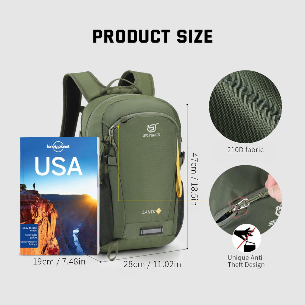 SKYSPER Small Hiking Backpack, 20L Lightweight Travel Backpacks Hiking Daypack for Women Men