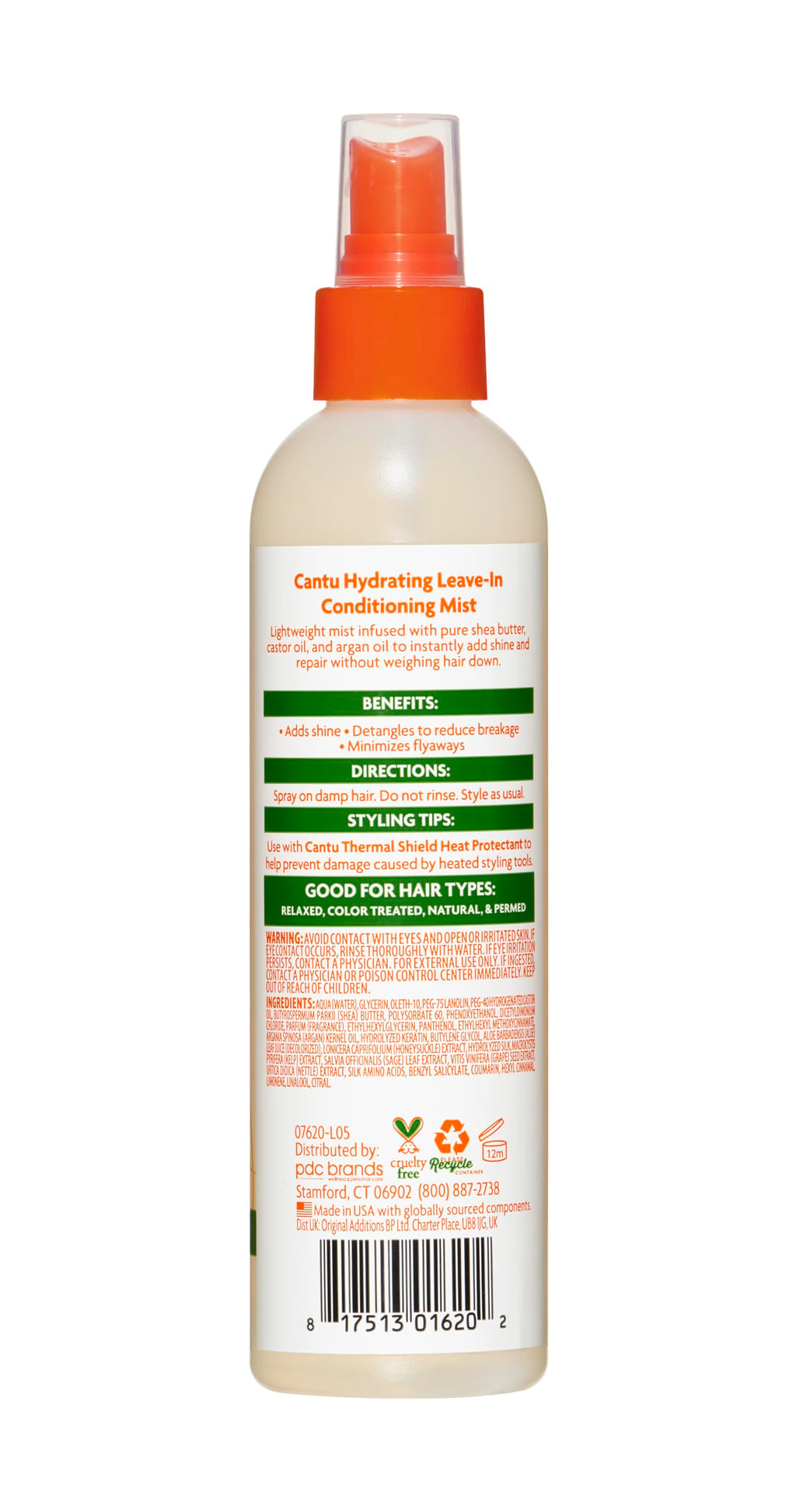 Cantu Shea Butter Hydrating Leave In Conditioning Mist, 8 Fluid Ounce