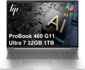 HP ProBook 460 G11 Business AI PC Laptop (16" FHD+ Anti-Glare, Intel 12-Core Ultra 7 155U, 16GB DDR5, 512GB SSD), HP Wolf Security, Backlit Numeric KB, Fingerprint, 1080p Webcam, Ethernet, Win 11 Pro