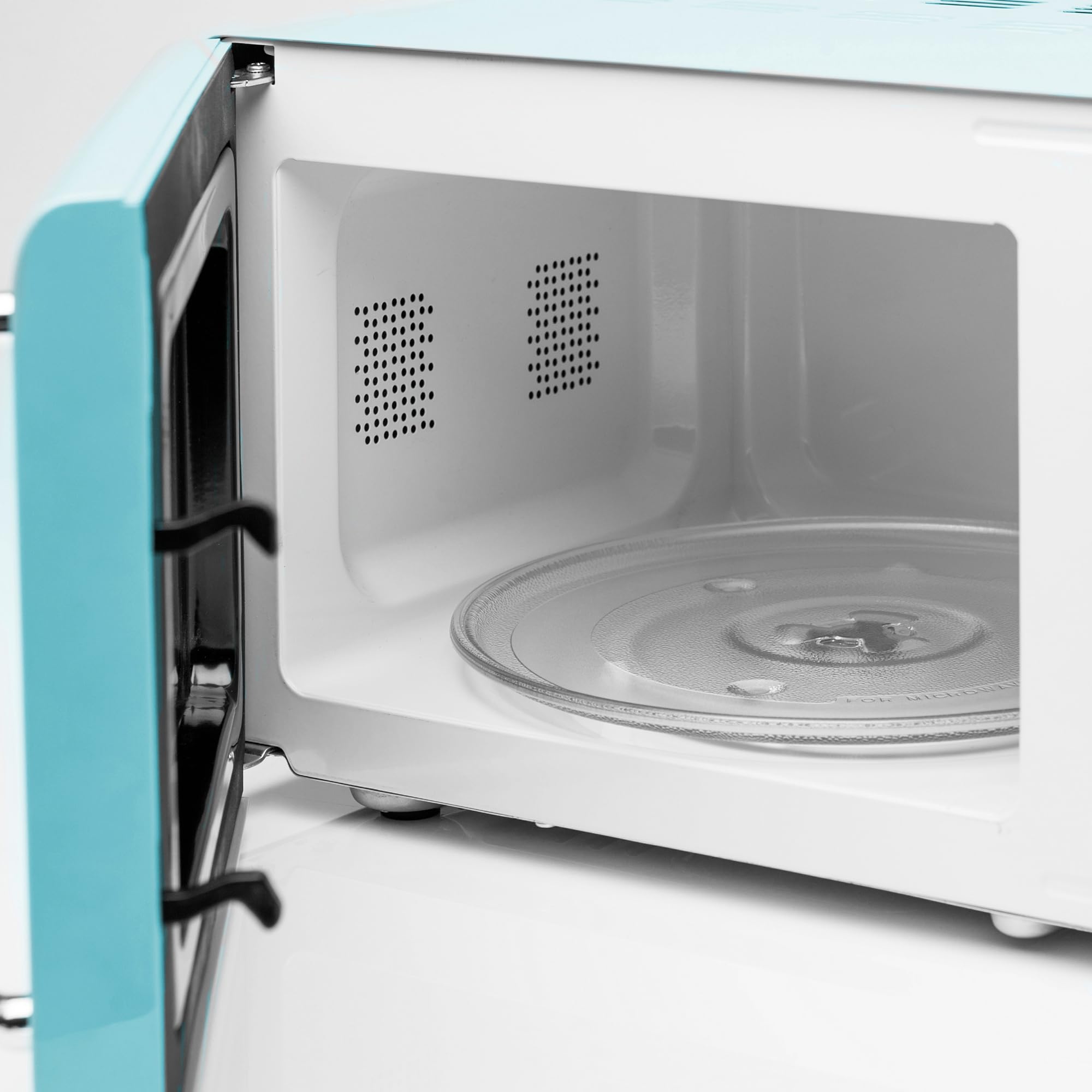 Haden 700 Watt 0.7 Cubic Foot Microwave Oven with Digital Controls, Defrost, and Instant Start Countertop Small Appliance, Ivory/Chrome
