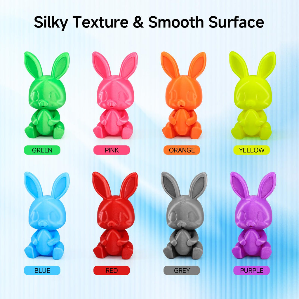RepRapper PLA Filament, Multicolor Glitter Sample Pack, Shiny Galaxy Silk PLA1.75MM for 3D Printer, Glow in The Dark Sparkle Laser Series 3D Printer Filament, 250g*4