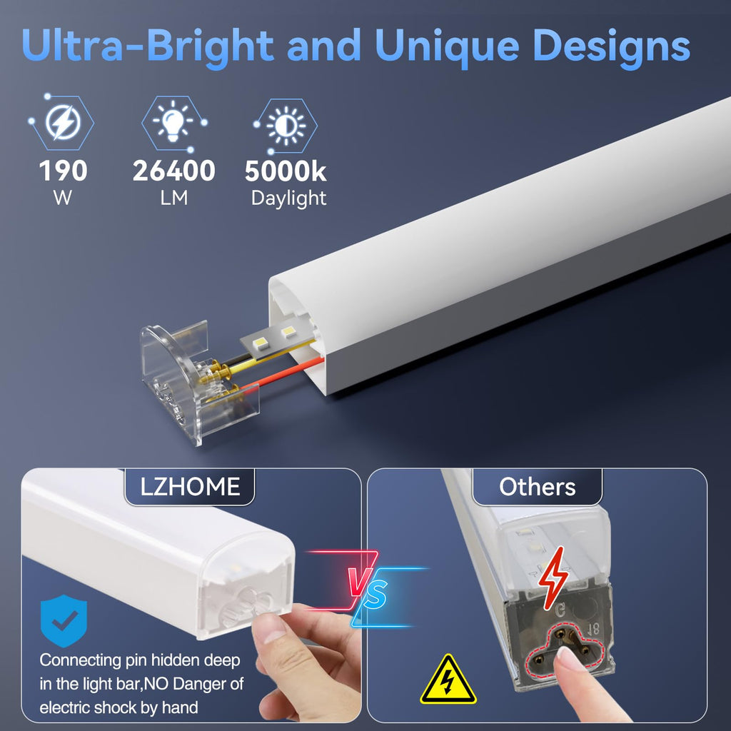 LZHOME LED Hexagon Garage Light: 12700LM Car Detailing Shop Light, DIY Splicing Ceiling & Wall Decor Lights, for Workshop Basement Gym Warehouse Bar Gaming Room