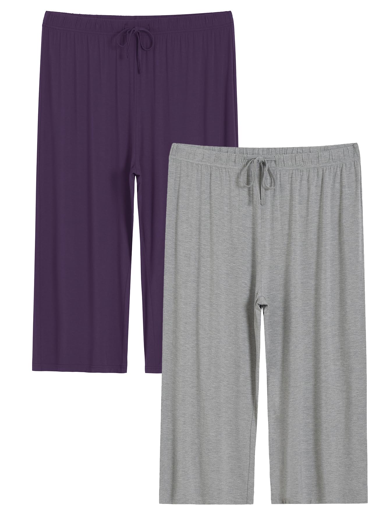 Latuza Women's Plus Size Capri Pajama Pants Wide Leg