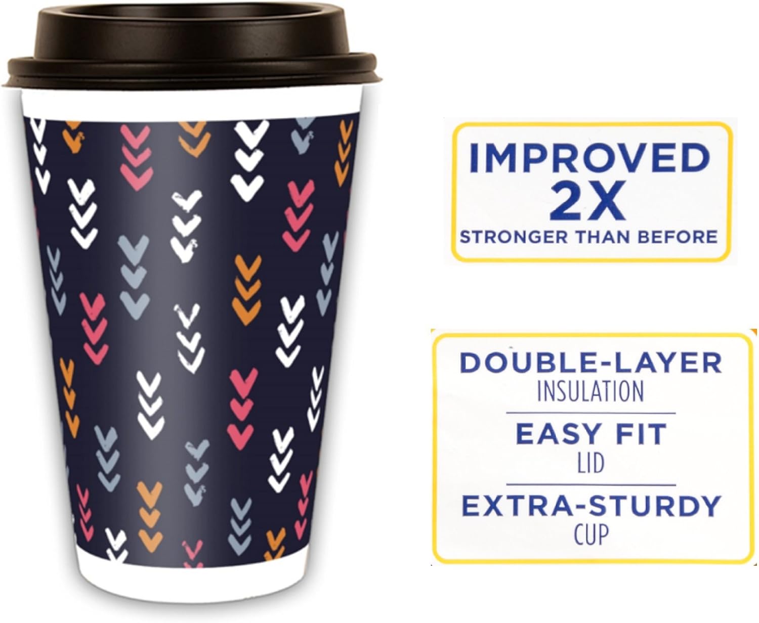 Chinet Comfort-Cup 108 Count Double-wall Hot Cups & Lids, 16 Ounce