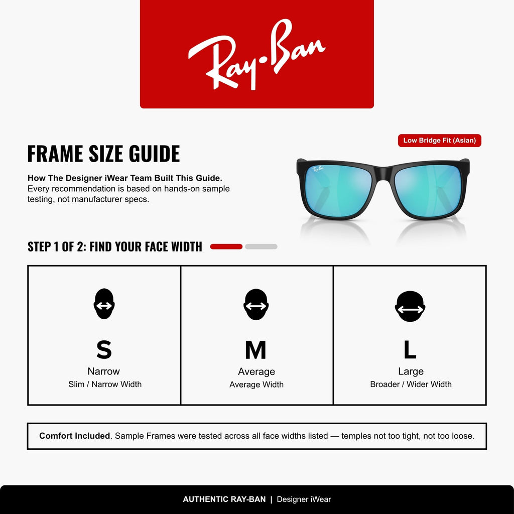 Ray-Ban RB4165F Justin Classic Square Sunglasses for Men