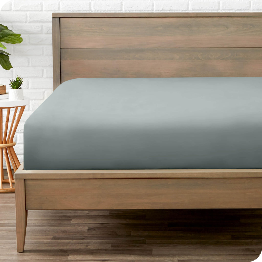 Bare Home Fitted Bottom Sheet Twin Size - Premium 1800 Ultra-Soft - Hotel Luxury - Deep Pocket - Durable and Long Lasting (Twin, White)