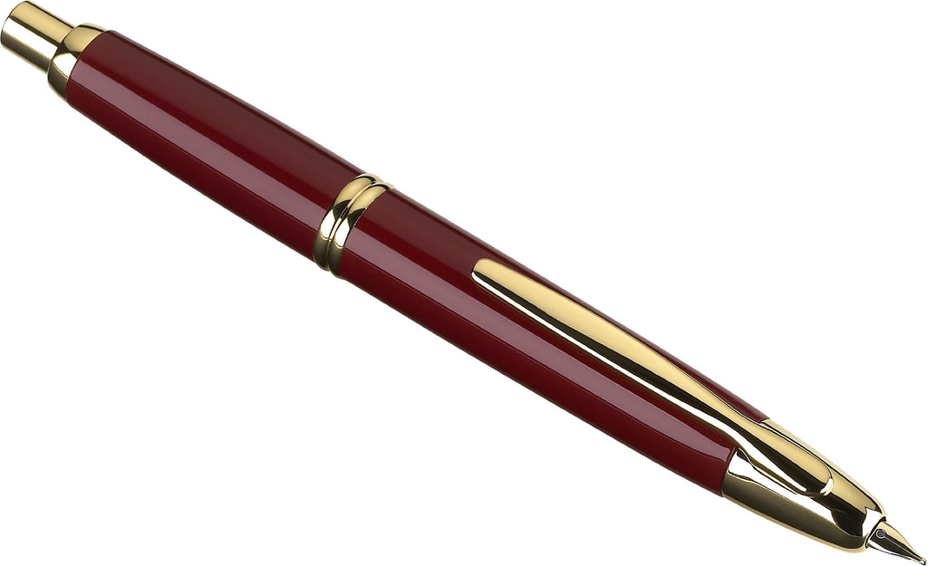 PILOT Vanishing Point Collection Refillable & Retractable Fountain Pen, Black Carbonesque Barrel with Rhodium Accents, Blue Ink, Medium Nib (60246)