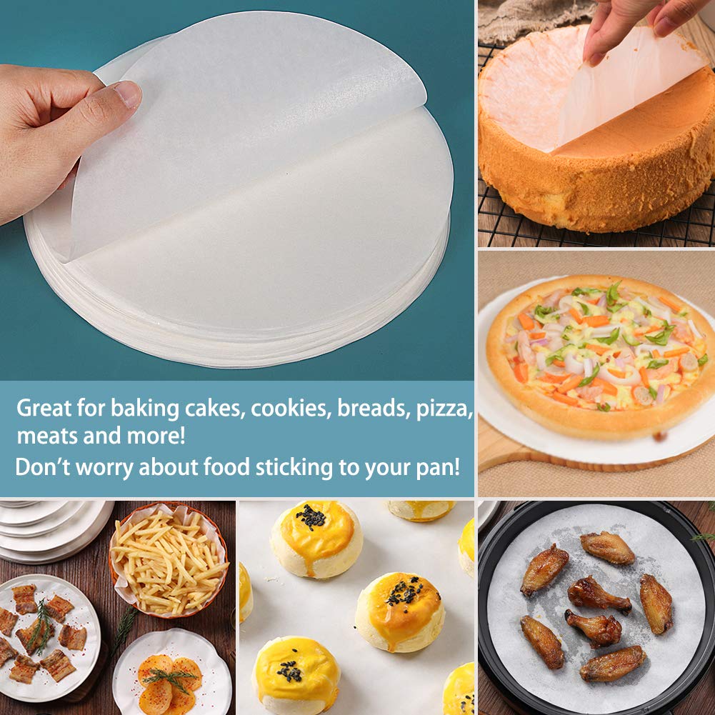 BOYAN 6 Inch Parchment Paper Rounds, Set of 220, Hamburger Patty Paper/Burger Press Paper, Non Stick Small Pre-cut Round Parchment Paper for Cake Pan, Springform Pan, Burger Patty Maker and More