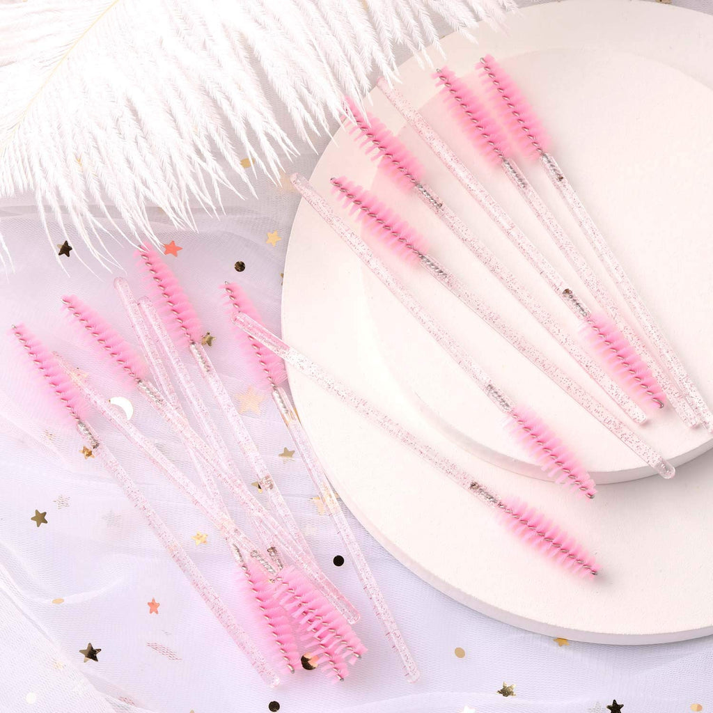 Tbestmax 500 Disposable Mascara Wands Eyelash Brush Spoolies for Eyebrow Eye Lash Extension, Makeup Brushes Applicators Kits - 5 Colors