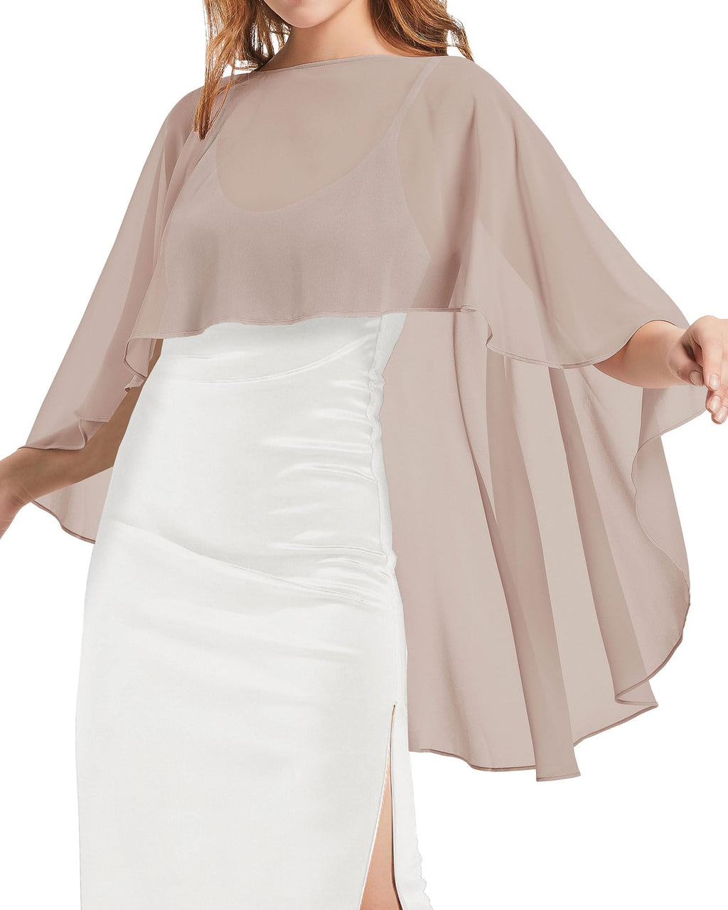 Womens Capelets Shawls and Wraps for Evening Dress Chiffon Capes Wedding Cover Up
