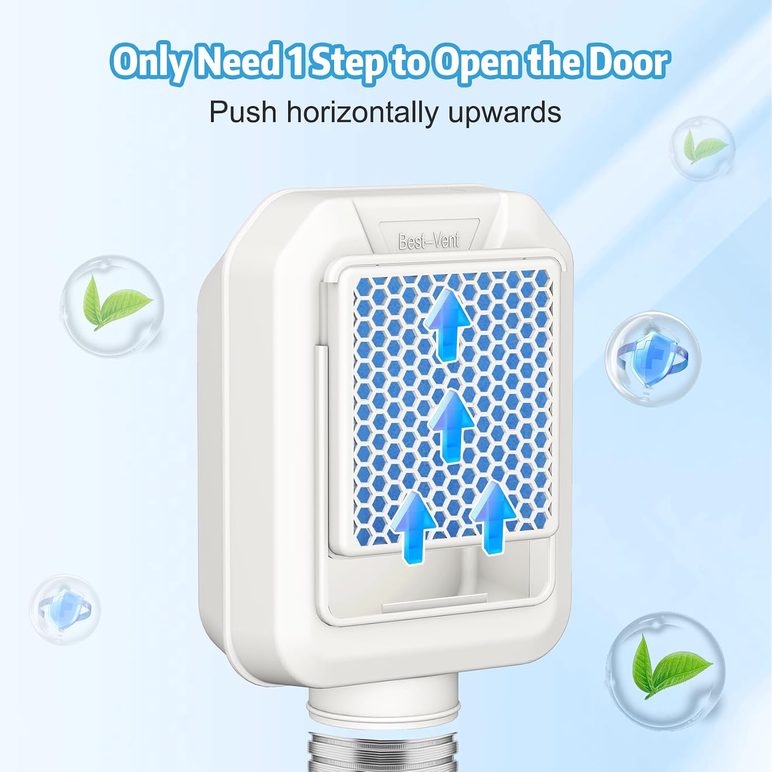 Best Vent Indoor Dryer Vent, Upgrade Dryer Vent with Flap for Electric Dryer, Stainless Steel Screen Filter, Polyester Filter, Indoor Dryer Vent Kit Come with 4 Polyester Filters and 8FT Vent Hose