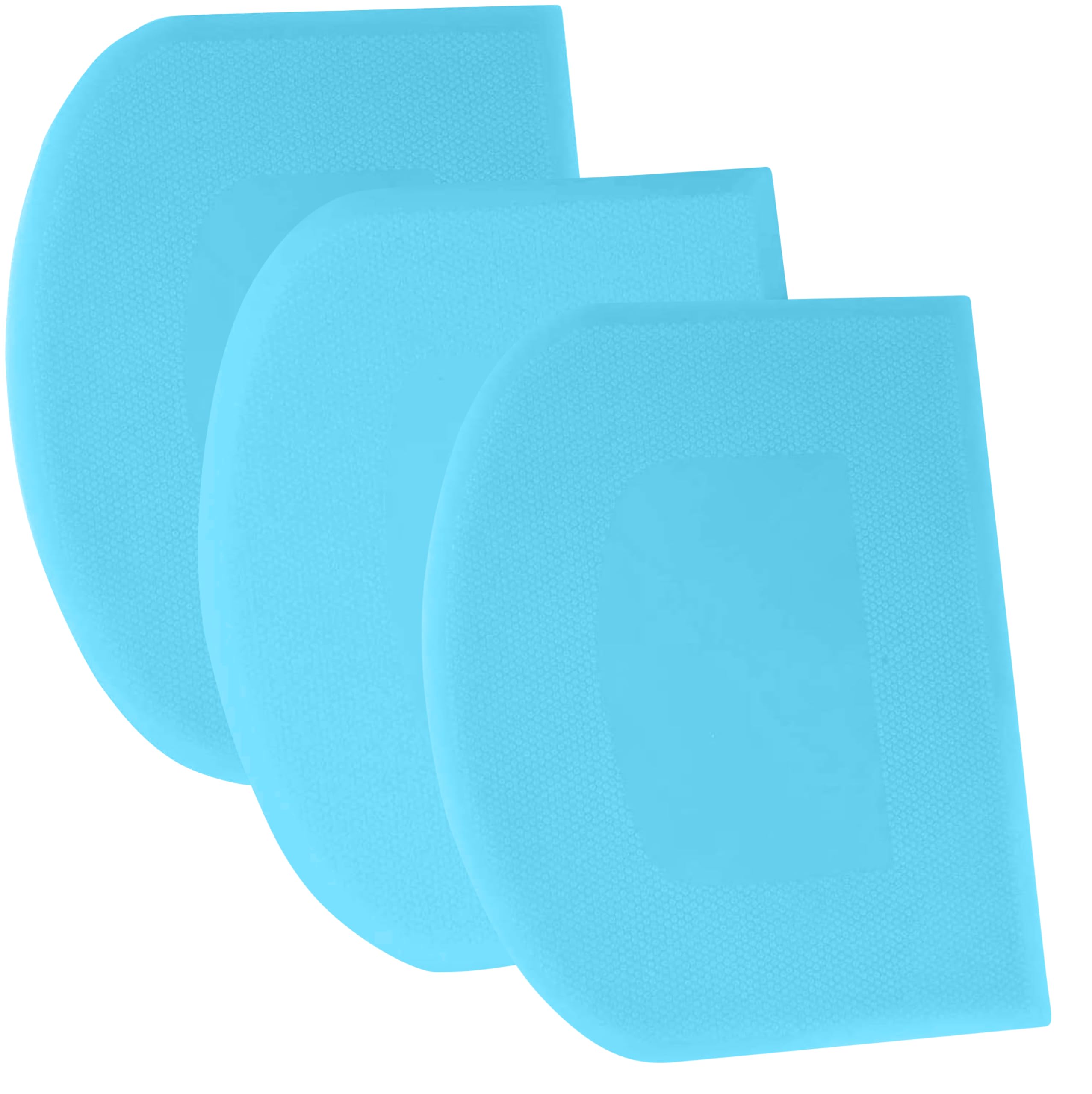 SURDOCA Dough Scraper Bench Scraper - 3P 4.7x3.7" Plastic Flexible Bowl Scraper, Sharp Edge & Angles Cake Scraper. Non-Slip Bakeware Decorating Tools Sculpting & Modeling Tools - Blue+White+Pink