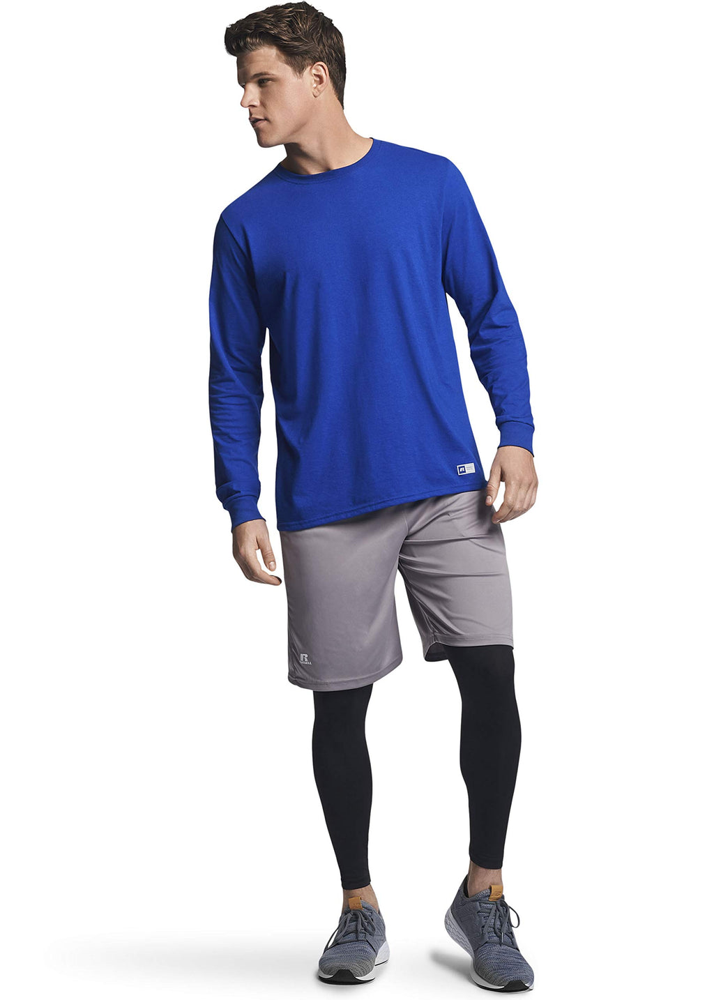 Russell Athletic Men's Dri-Power Long Sleeve Tees, Moisture Wicking, Odor Protection, UPF 30+