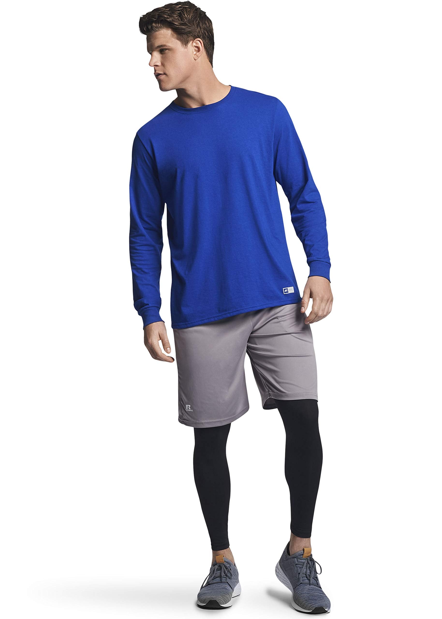 Russell Athletic Men's Dri-Power Long Sleeve Tees, Moisture Wicking, Odor Protection, UPF 30+