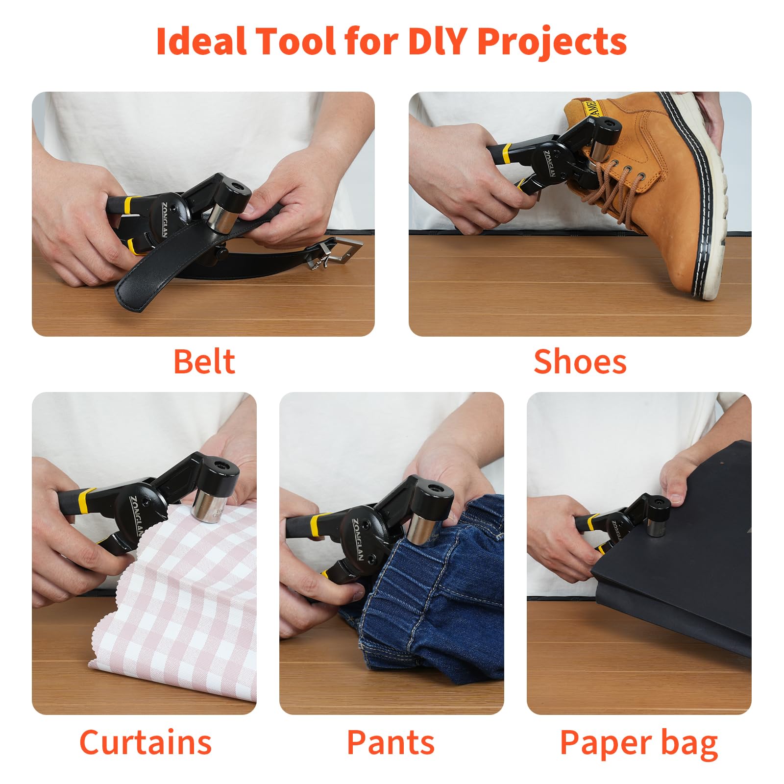 Heavy Duty Grommet Tool Kit with 1/2 Inch Die and 300 Sets of 12MM Grommets,Handheld Manual Eyelet Tool Rivet Press Punch Pliers for Leather Canvas Fabric