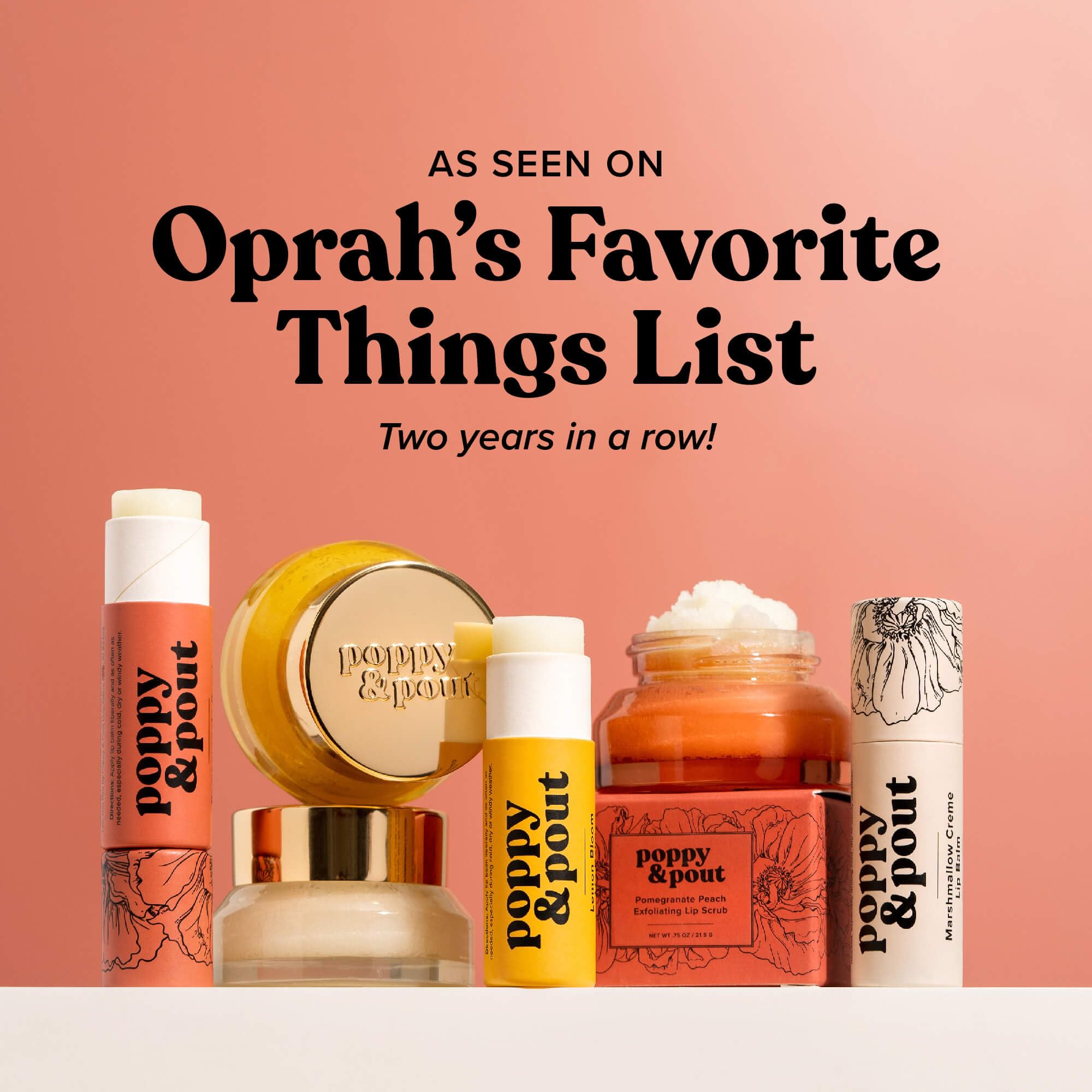 Poppy & Pout Blood Orange Mint Jumbo Lip Balm | All Natural Lip Balms & Moisturizers | Hydrates with Beeswax, Vitamin E, Organic Coconut Oil | Cruelty-Free | Lip Balm in Recyclable Cardboard Tube