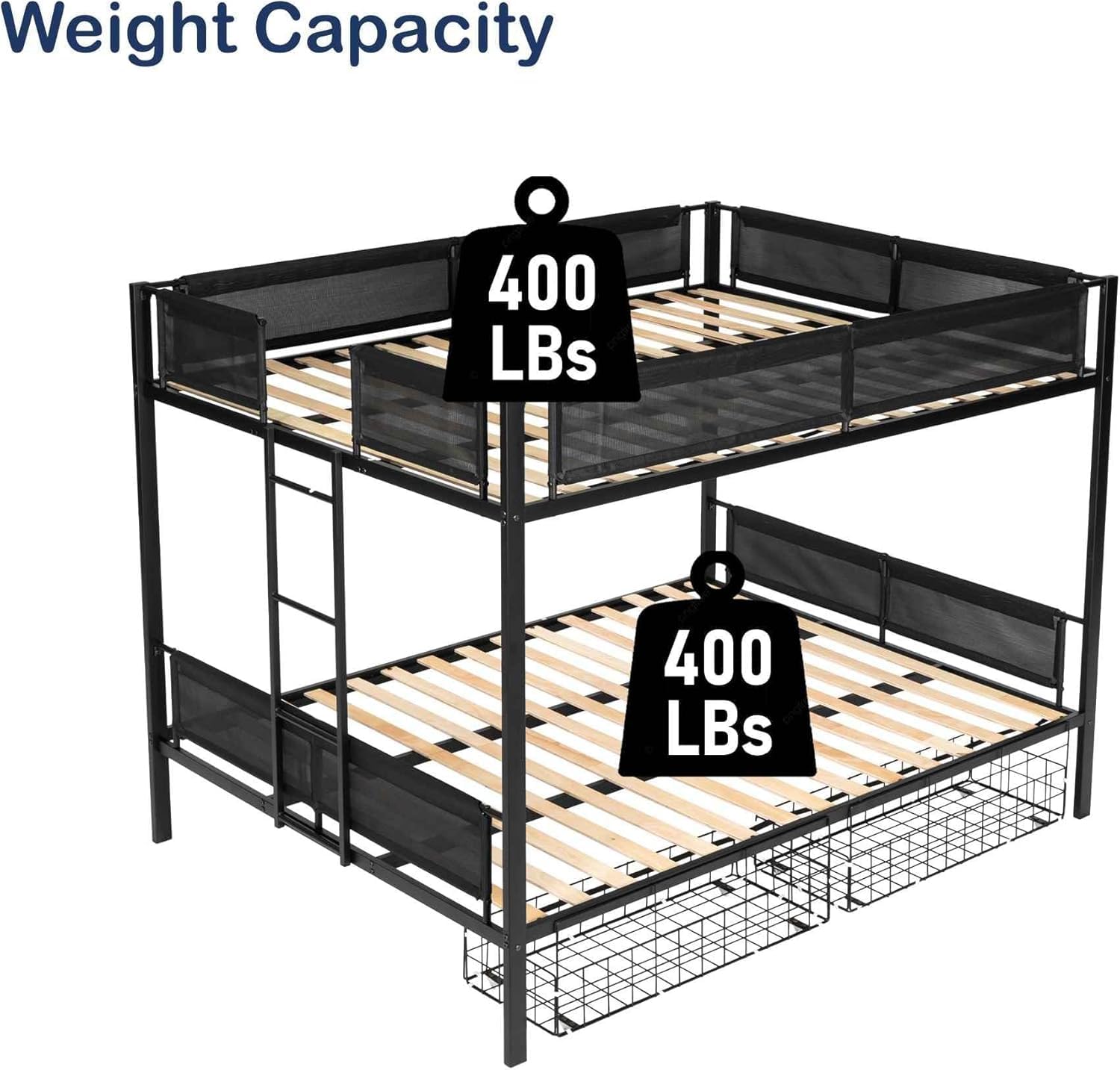 DNYN Twin Size Loft Bed with Desk & Storage Drawers& Table Set for Kids Bedroom,Covertible Twin-Over-Twin Bunkbeds Design,Easy Assemble & Space Saving & No Box Spring Needed,for Small Space, Black