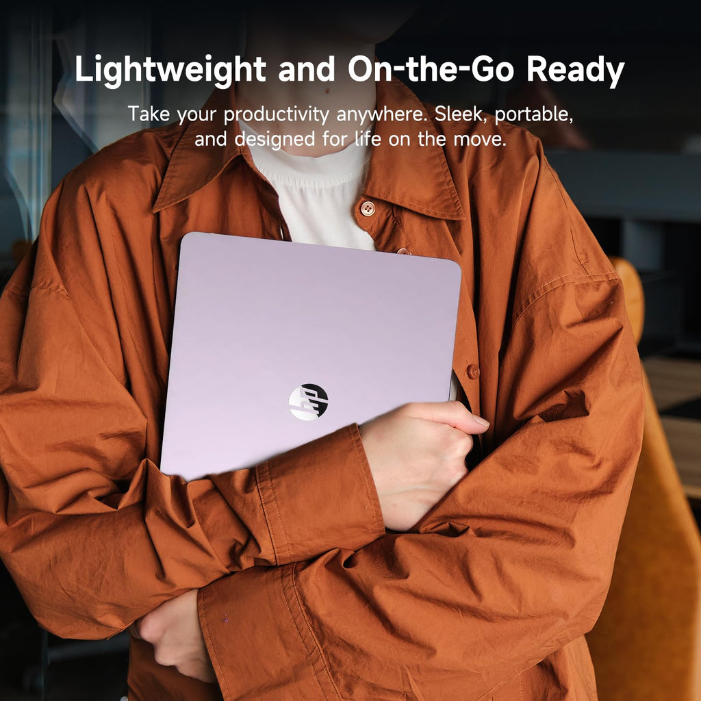 HP 14 Laptop, Quad-Core (Beat i3) 16GB RAM 256GB Storage(128GB UFS + 128GB SD Card) 1-Year Office 365 Copilot AI Computer for Student Study Back to School Win11 w/GM Accessory
