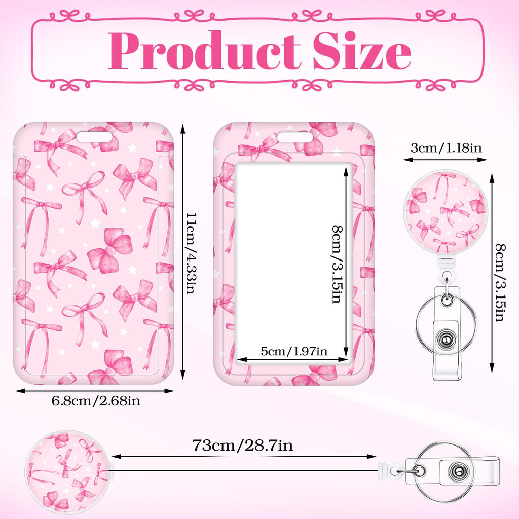 3 Set Badge Holder Retractable Reel Bloom ID Badge Holders with Clip Cute Name Badge Holders for Teacher Nurse Doctor Student Office Workers