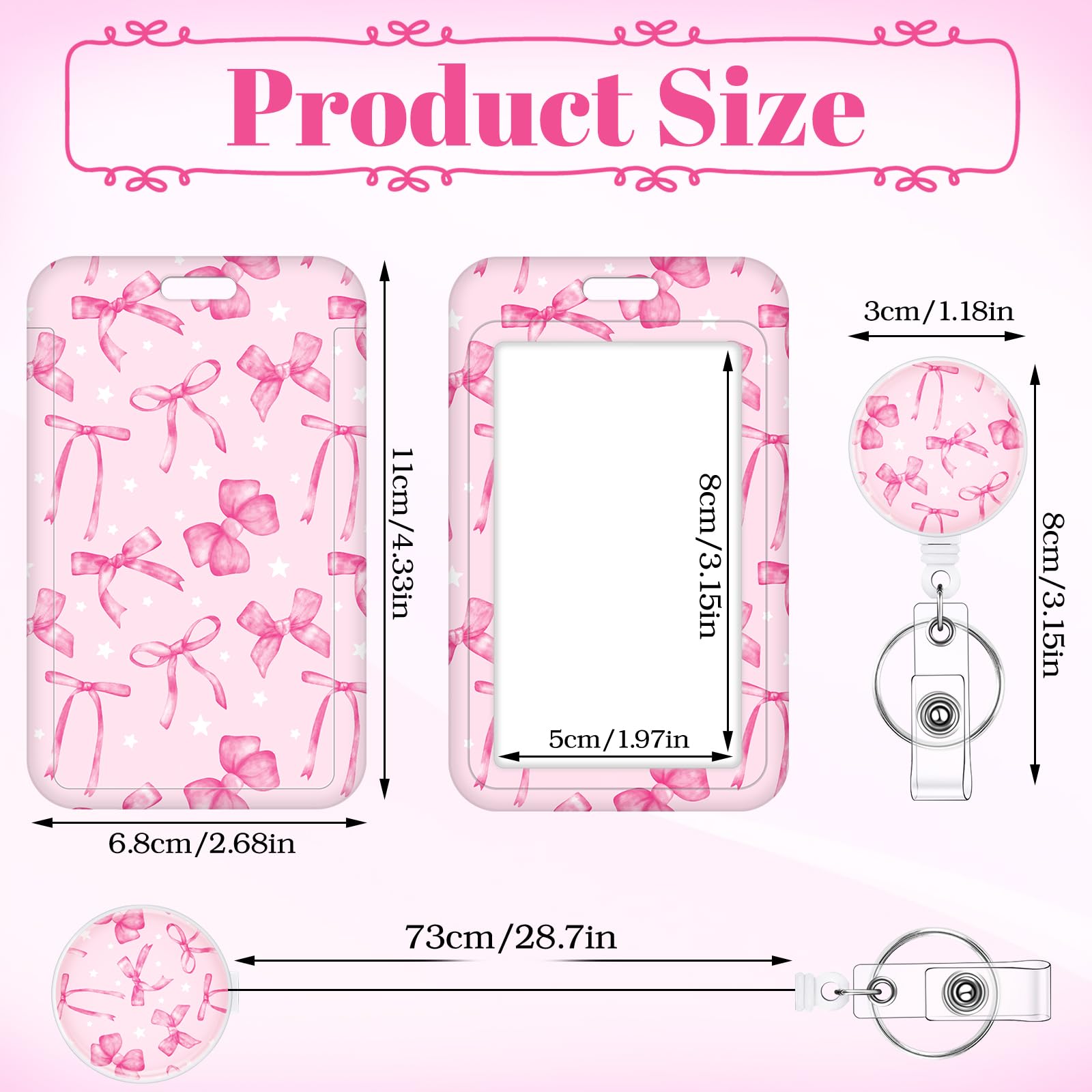 3 Set Badge Holder Retractable Reel Bloom ID Badge Holders with Clip Cute Name Badge Holders for Teacher Nurse Doctor Student Office Workers