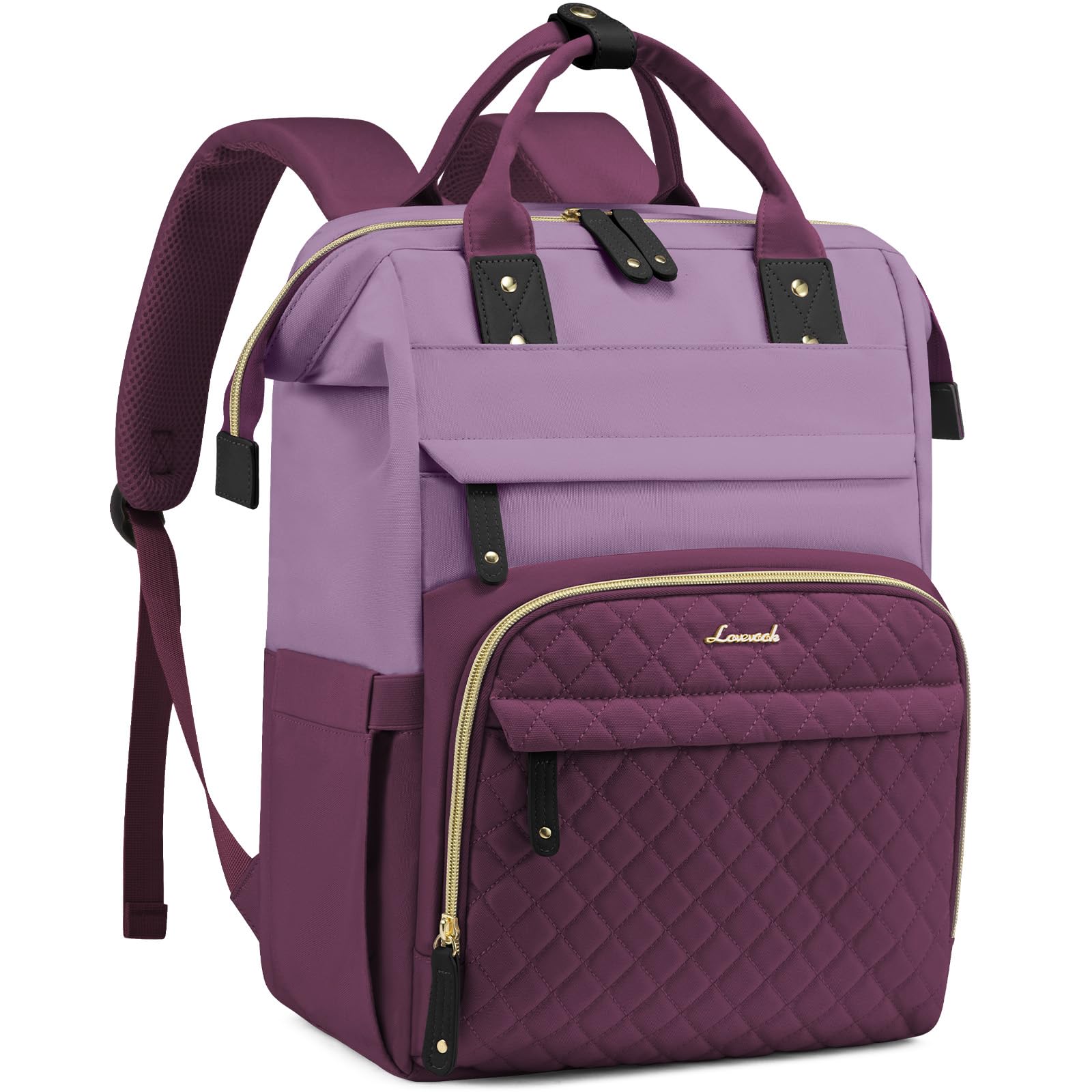 LOVEVOOK Laptop Backpack for Women, 15.6 inch Waterproof Nurse Bag Teacher Work Backpack Purse for Women, Travel Computer Backpack for College Office Business Ladies