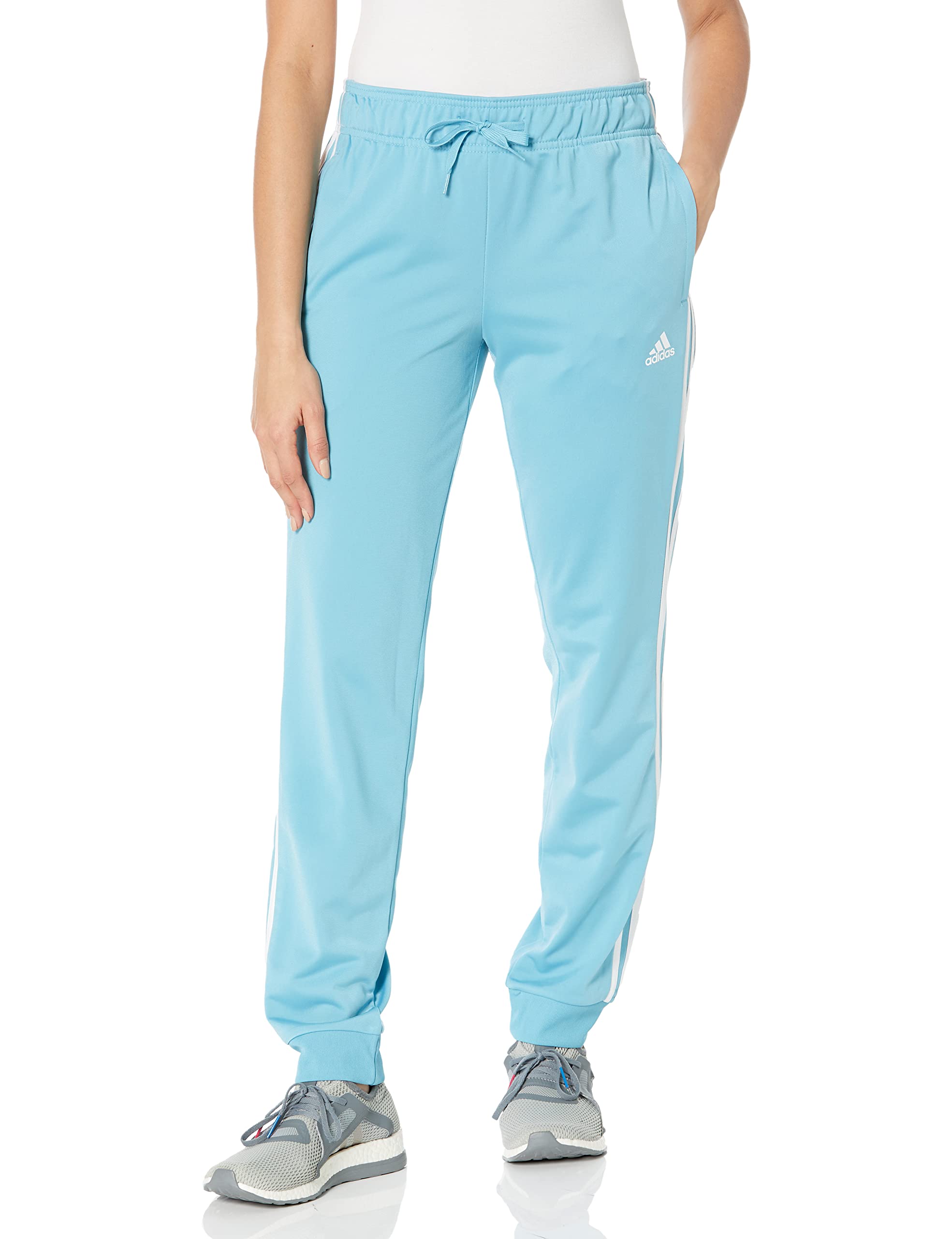 Adidas Womens Essentials Fleece Tapered Cuff Pants