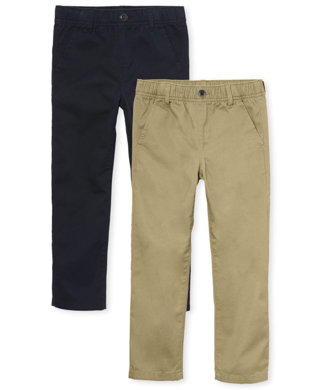 The Children's Place Boys' Stretch Relaxed Straight Chino Pants, Multipacks