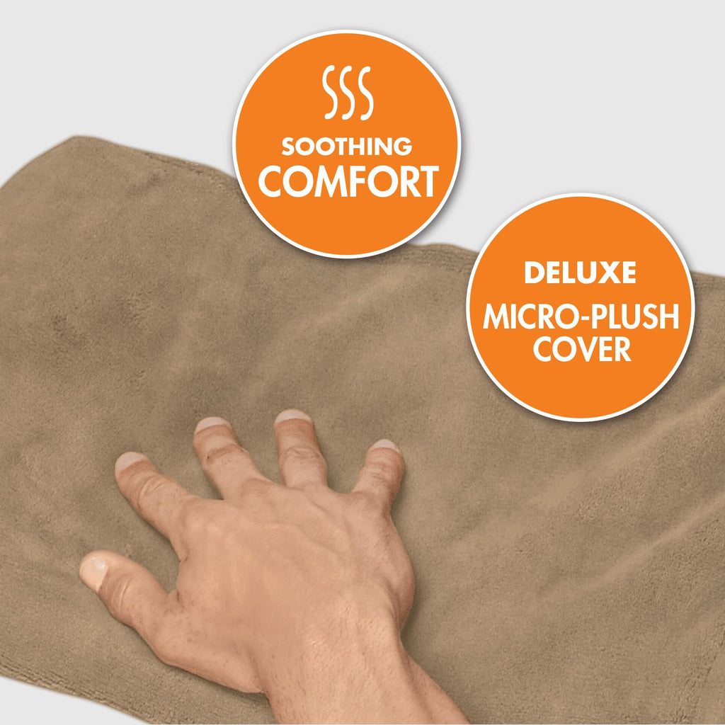 TheraCare Electric Heating Pad | Dry Heat Therapy | 4 Adjustable Heat Settings | 12" x 15" | Comfortable, Soft & Durable