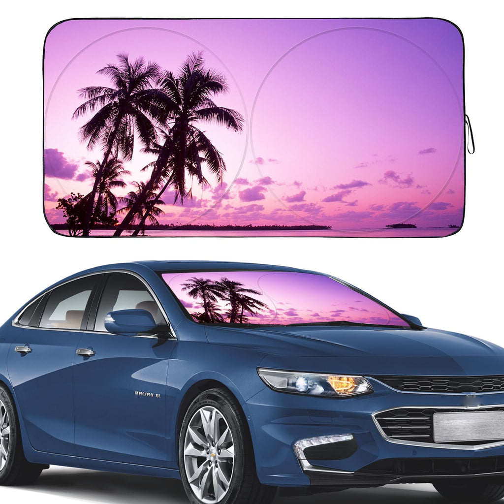 Gven Windshield Sun Shade for Car Front Window Cover Sunshades Visor Automotive Sun Shield for Full-Size Sedan & SUV, Mid-Size SUV, Sports Cars Mid-Size Pickup Truck Car Accessories(Abstract, L)