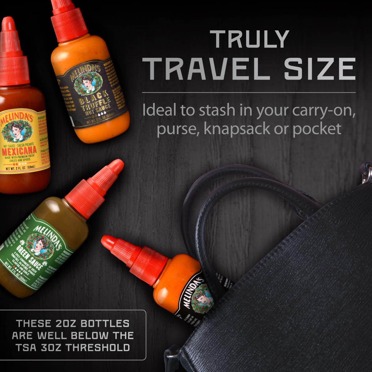 Melinda’s Mini Hot Sauce Variety Pack - 10 Pack (2 Oz Each) - Gourmet Gift Set with Travel Friendly Mini Hot Sauce Bottles in 10+ Possible Flavors