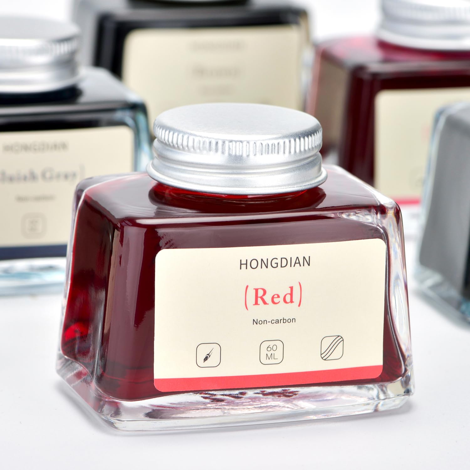 Asvine Hongdian Fountain Pen Bottled Ink Black, 60ml Fountain Pen Bottled Ink, Non Carbon