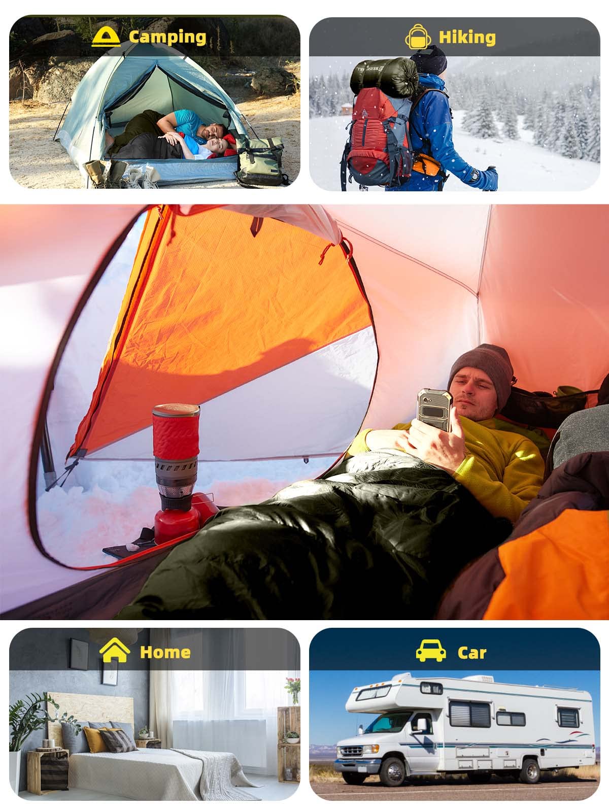 Bessport Mummy Sleeping Bag | 15-45 ℉ Extreme 3-4 Season Sleeping Bag for Adults Cold Weather– Warm and Washable, for Hiking Traveling & Outdoor Activities