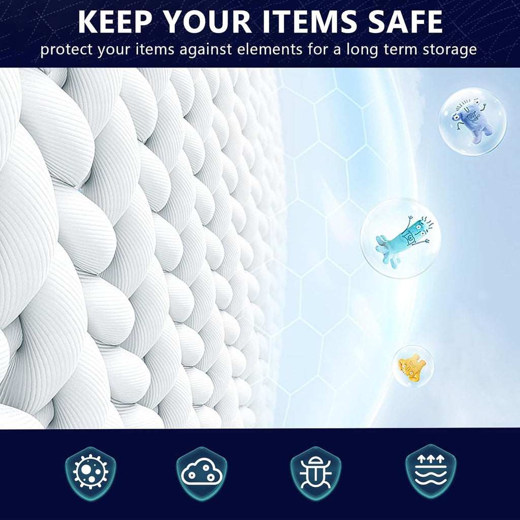 Vacuum Seal Bags for Clothing with Electric Pump, 10 Pack(5 Jumbo/5 Large Vacuum Storage Bags) Space bags vacuum Packing Bag for Travel Luggage Blankets Comforters Vaccine Sealed Storage Bag