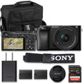 Sony ILCE6100KB Alpha 6100 Mirrorless 4K Video Camera with E PZ 16-50mm Lens - Black