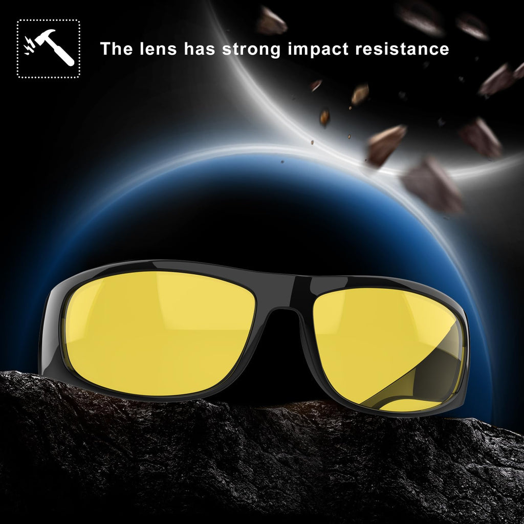 WISTON Wrap Around Sunglasses for Men Women Super Dark Blackout Sunglasses for Sensitive Eyes UV400 Protection W8005