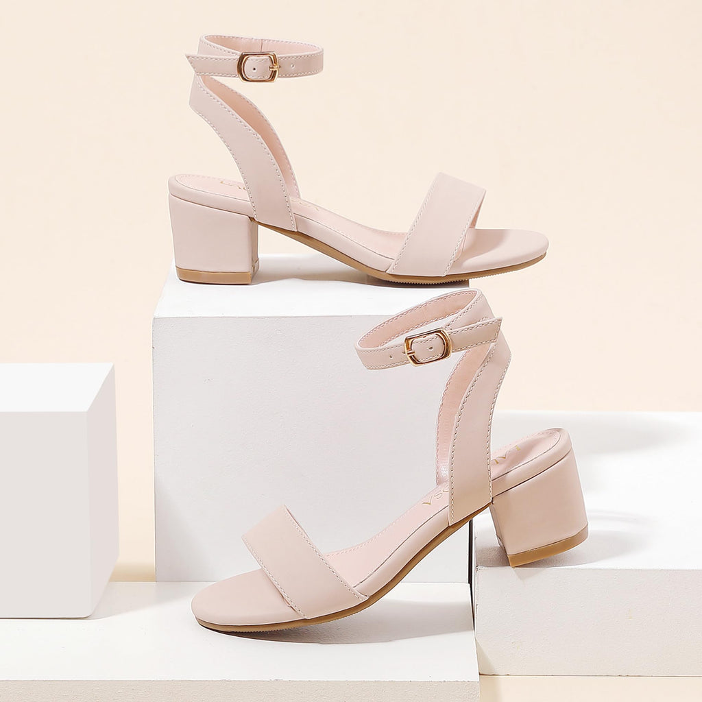 LAURMOSA High Heels for Kids Open Toe Dress Shoes for Girls Ankle Strap Pump Shoes Flower Girl Sandals Wedding Party for Little Big Kids